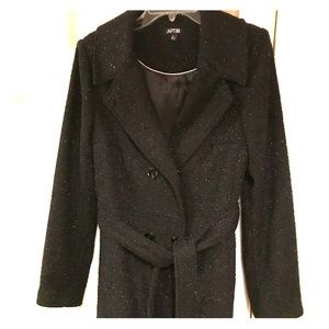 Black Wool Blend Coat